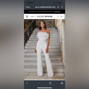 Nadine merabi white jumpsuit